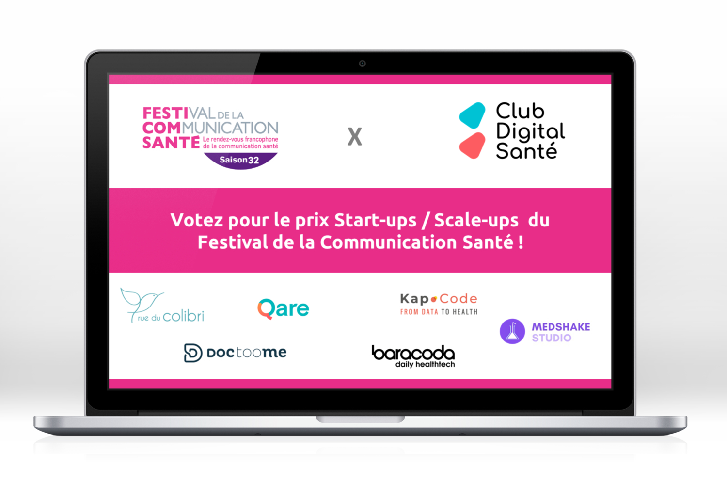 Festival Communication Santé 2023 à vos votes pour le Prix Start up