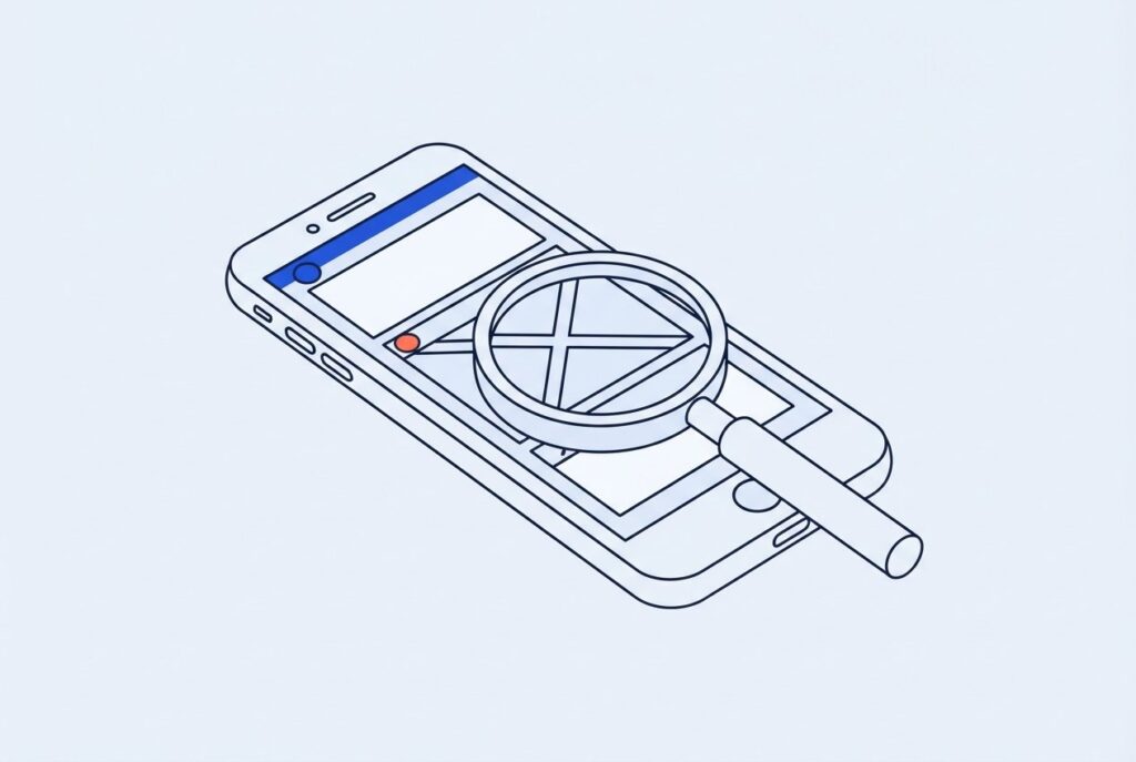 Fil d'actualité santé sur smartphone examiné à la loupe