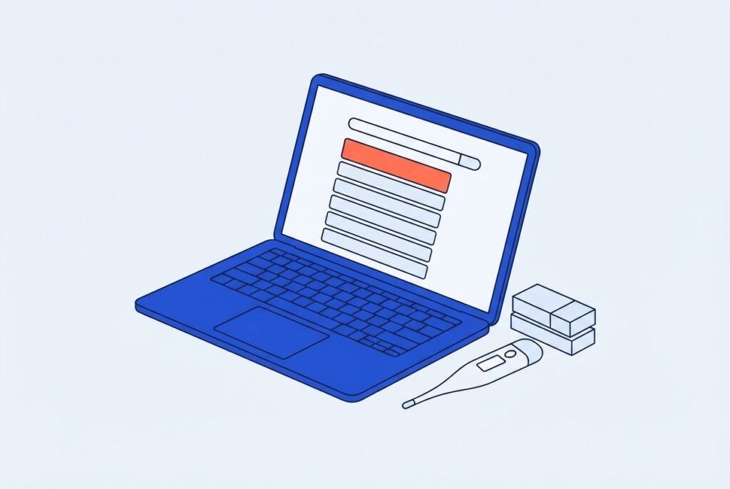 Cybercondrie : recherche de symptômes sur ordinateur portable