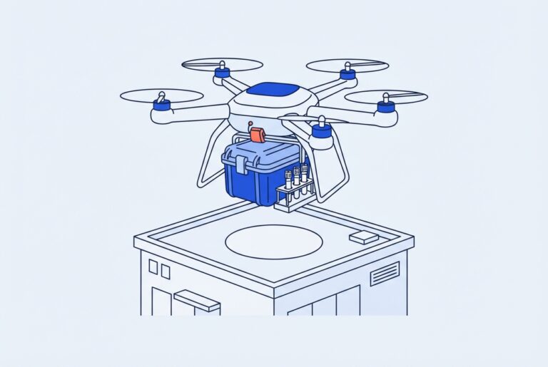 Drone médical transportant des prélèvements sanguins