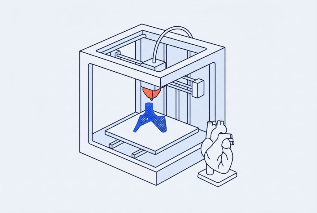 Imprimante 3D médicale imprimant un implant